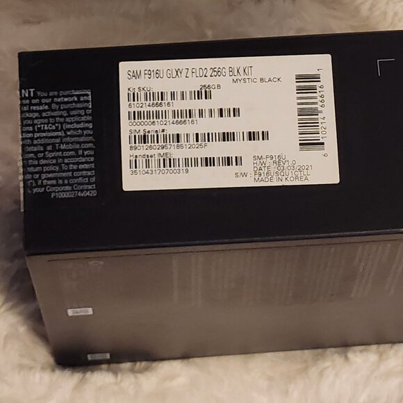 Samsung Galaxy Z Fold 2 5G Black Empty Phone BOX (no phone) + All Inserts - Picture 5 of 11